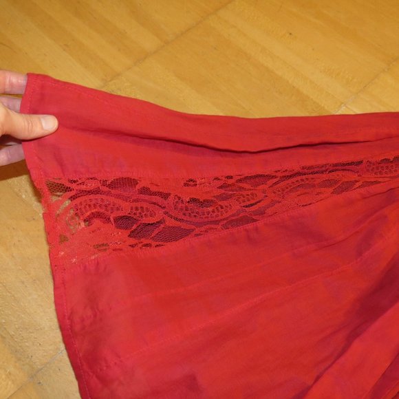 MOULINETTE SOEURS red cotton midi sun dress 4 S - Picture 4 of 5